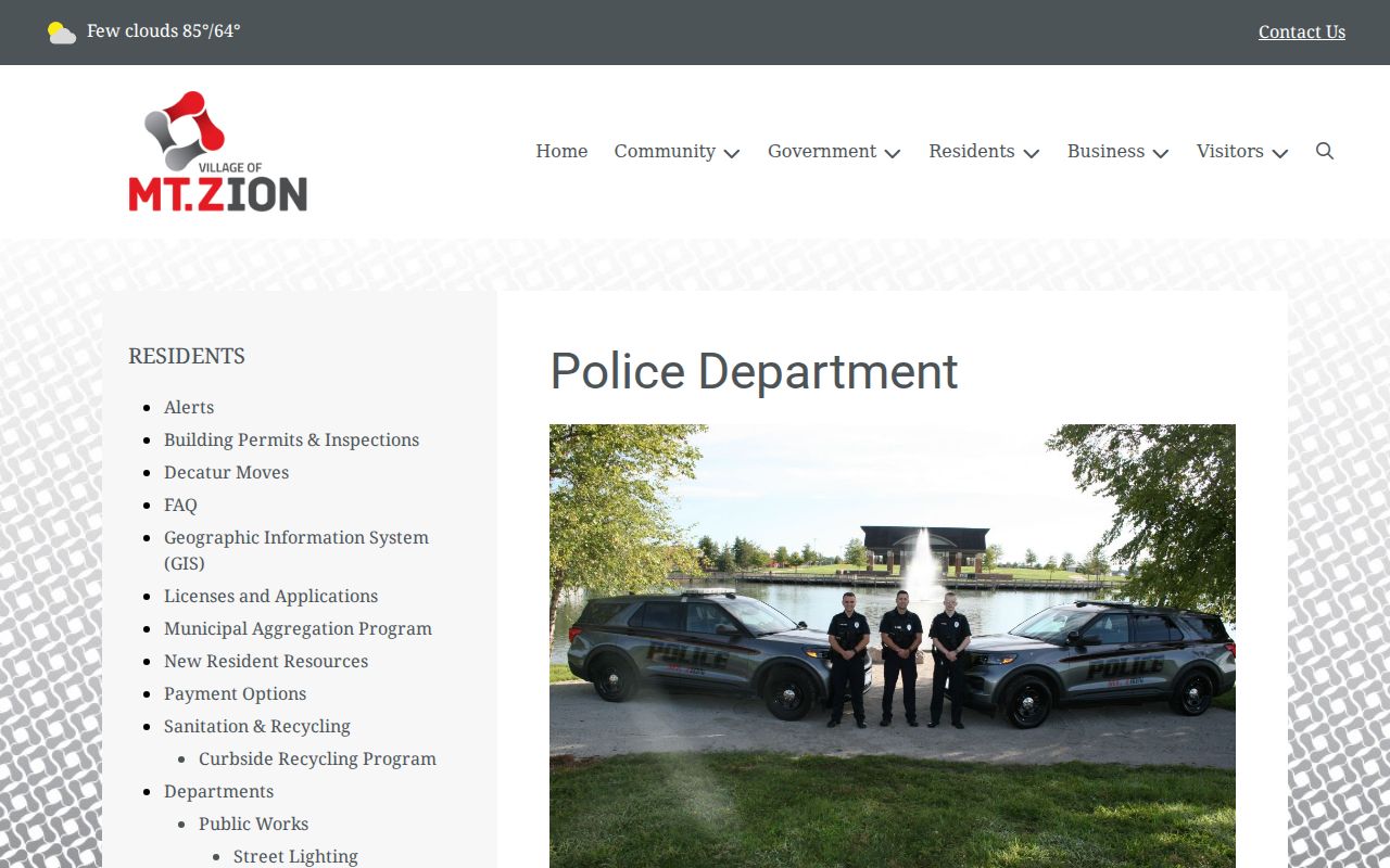 Macon County criminal records Mount Zion Police